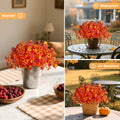 INXUGAO Artificial Mums Fall Flowers UV Resistant 9.7x9.7x13.7in B-red by Deal US