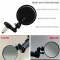 SPNUVR Universal 3.08" Round Folding Bar End Motorcycle Mirrors Black by Deal US