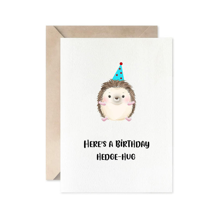 MAGJUCHE Hedgehog Funny Birthday Greeting Card Brown Cute by Deal US