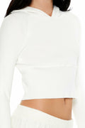 Forever 21 Women's Hooded Raglan Sweater White Size XS by Deal US
