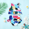 YWFSHOP Toddler Girls 2pc Ruffle Tankini Swimsuit 18–18M by Deal US
