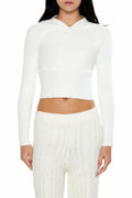 Forever 21 Women's Hooded Raglan Sweater White Size XS by Deal US