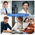 Anourney 3-Pack Men’s Reading Glasses Half Frame Blue Light +3.0 Gray/Black by Deal US
