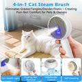 ALAFLY 4-in-1 Cat Steam Brush Grooming Comb Shedding Massage Gray by Deal US