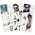 LEOARS Fake Zombie Face Tattoos Dia De Los Muertos Halloween Temporary Black by Deal US