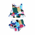 YWFSHOP Toddler Girls 2pc Ruffle Tankini Swimsuit 18–18M by Deal US