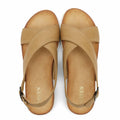 UBFEN Womens Flat Sandals Arch Support Adjustable Slingback Khaki Size 9 by Deal US