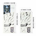 LEOARS Fake Zombie Face Tattoos Dia De Los Muertos Halloween Temporary Black by Deal US
