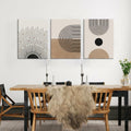 MANPPOP Mid Century Modern Canvas Wall Art Set 3 Black Beige 12x16 Inch by Deal US