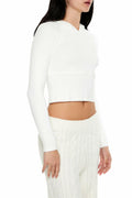 Forever 21 Women's Hooded Raglan Sweater White Size XS by Deal US