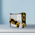 TESIQIMT PU Leather Sunflower Tissue Box Cover 5x5x5in by Deal US