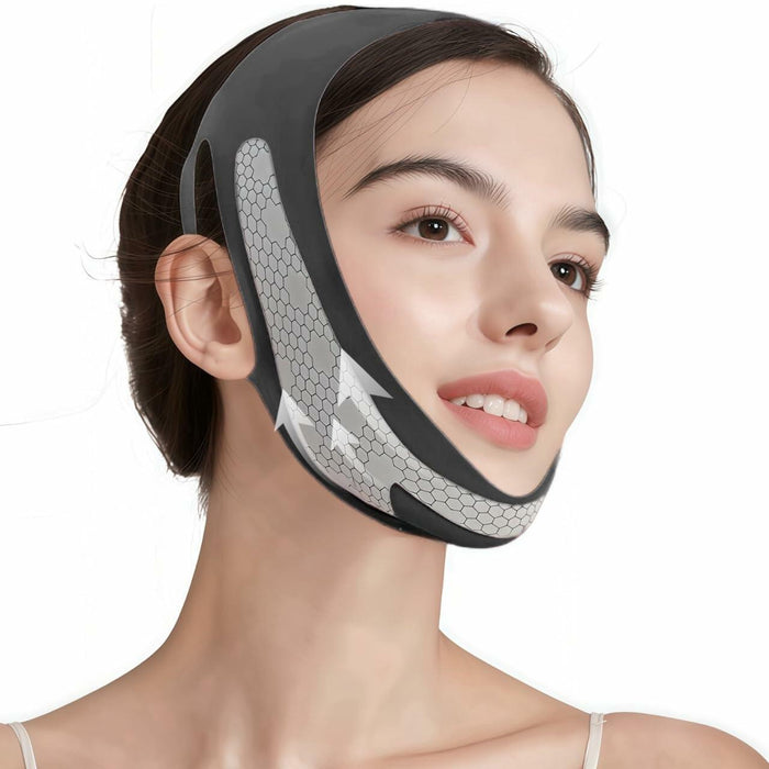 ROWMATE Graphene V-Line Mask Jaw Exerciser Chin Strap Black Size M by Deal US
