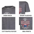 Ultra Game Boys' Mad Props T-Shirt Washington Wizards Heather Charcoal Size 8 by Deal US