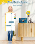 KONE Cat Litter Bags Robot 3/4 Drawstring 2 mil Thick 57 Count 5-9 Gal by Deal US