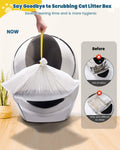 KONE Cat Litter Bags Robot 3/4 Drawstring 2 mil Thick 57 Count 5-9 Gal by Deal US