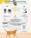 KONE Cat Litter Bags Robot 3/4 Drawstring 2 mil Thick 57 Count 5-9 Gal by Deal US
