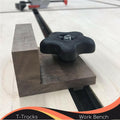 CLEAR STYLE T Tracks Woodworking Double-Cut Universal Intersection Kit 3" Black by Deal US