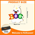 tineit BOO Halloween Ghost Door Decor Lighted Hanging Sign 12x13 White by Deal US