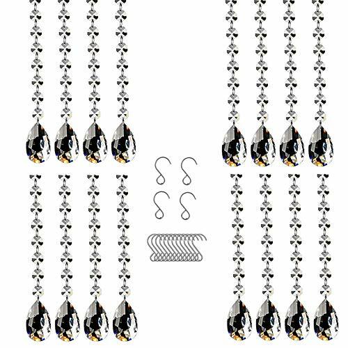 VOVOV 16 Pack 20" Clear K9 Optical Crystal Chandelier Pendants Beads by Deal US
