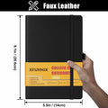 XRUNMIX Lined Journal Notebook 5.7x8in 160 Pages 100 GSM Black 1 Pack by Deal US