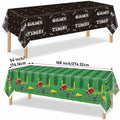 Yavxzvbw Football Party Plates Tablecloth Decor Supplies Green Birthday by Deal US