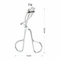 BLISSOTOPIA 2-in-1 Eyelash Curler and Tweezer Set Silver Travel Friendly by Deal US