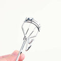 BLISSOTOPIA 2-in-1 Eyelash Curler and Tweezer Set Silver Travel Friendly by Deal US