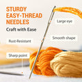 VONEEDL Large Eye Sharp Sewing Needles 6 Sizes 60 PCS Easy Thread by Deal US