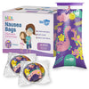 Kids Vomit Bags 20 Pack Disposable Leak Proof Self Sealing Dinosaur Print