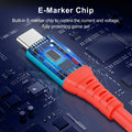 SUTWKAM 100W 20Gbps Switch Charger Cable 3-in-1 Orange by Deal US