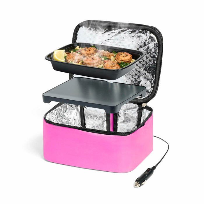 HOTLOGIC Mini XP Portable Electric Lunch Box Food Heater Pink 12V by Deal US