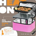 HOTLOGIC Mini XP Portable Electric Lunch Box Food Heater Pink 12V by Deal US