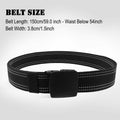 Sworew Men’s Tactical Nylon Belt Adjustable Web Non-Metal Buckle Black 54in by Deal US