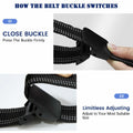 Sworew Men’s Tactical Nylon Belt Adjustable Web Non-Metal Buckle Black 54in by Deal US