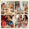 LEYIQU 12Pack 7oz Pink Plastic Wine Glasses Unbreakable Reusable Party by Deal US