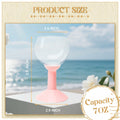 LEYIQU 12Pack 7oz Pink Plastic Wine Glasses Unbreakable Reusable Party by Deal US