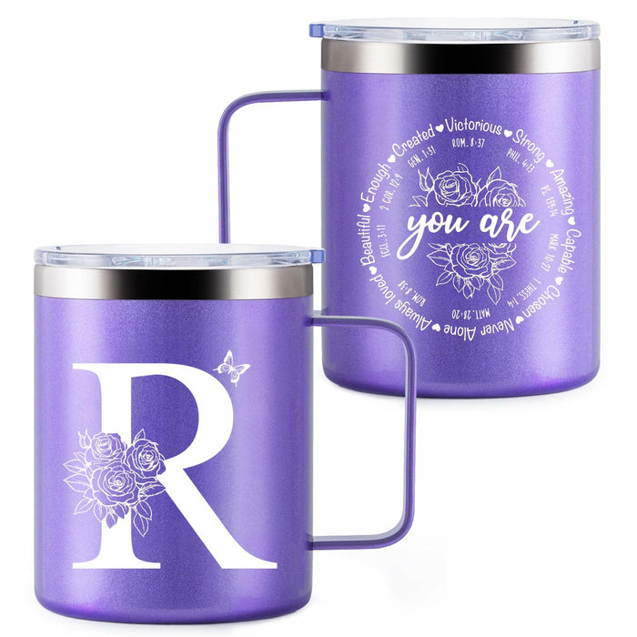 Culaiwan Christian Gifts Women 12oz 'You Are' Tumbler Mug Purple-R by Deal US