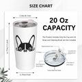 Fenmshairy Boston Terrier Stainless Steel Tumbler 20oz Travel Mug Lid by Deal US