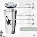 Fenmshairy Boston Terrier Stainless Steel Tumbler 20oz Travel Mug Lid by Deal US