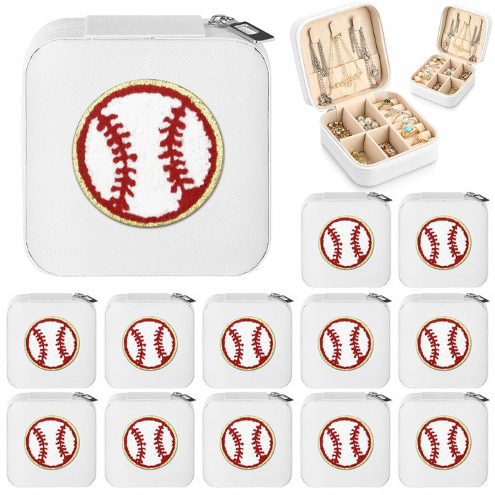 Leinuosen 12 Pack Baseball Jewelry Case for Women Team Graduates PU Leather by Deal US