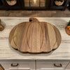 FASTYJK Halloween Pumpkin Wooden Cutting Board with Handle 14.96x11.81in