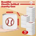 Leinuosen 12 Pack Baseball Jewelry Case for Women Team Graduates PU Leather by Deal US