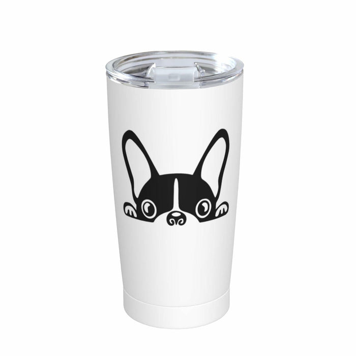 Fenmshairy Boston Terrier Stainless Steel Tumbler 20oz Travel Mug Lid by Deal US