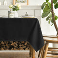 Horaldaily Black 60x120in Rectangular Polyester Tablecloth Stain Resistant by Deal US