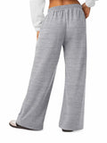 NIMIN Women's High Waist Wide Leg Sweatpants Cotton Light Grey Size M by Deal US