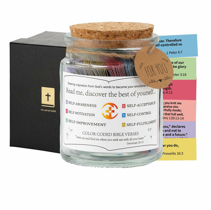 NStuiv Prayer Cards Scripture Bible Verses Jar Religious Gift for Growth by Deal US