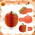 Weekgrat 20'' Giant Honeycomb Pumpkin Decoration Orange Reusable Fall Decor by Deal US