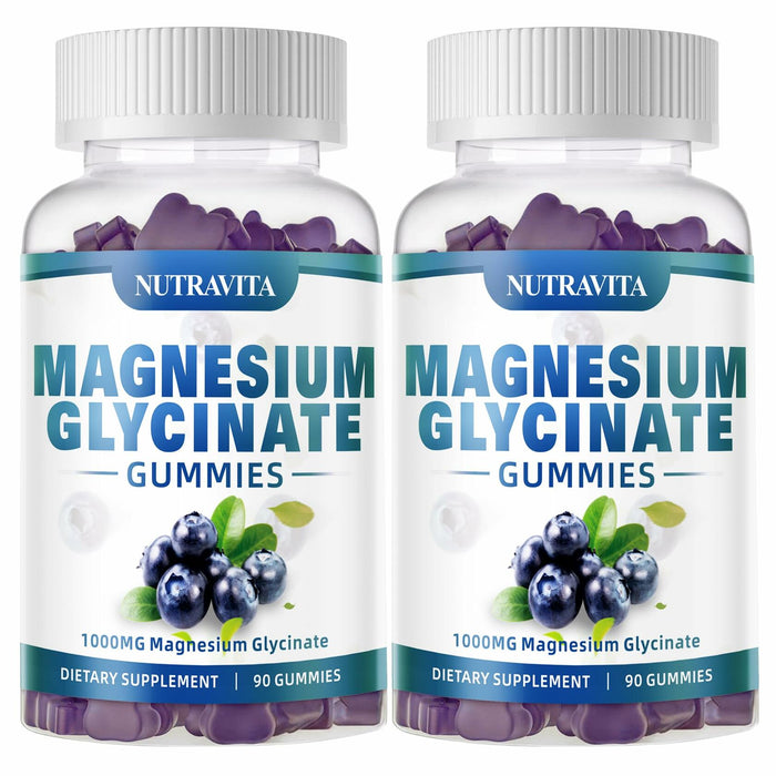 Nutravita Magnesium Glycinate Gummies 1000mg L-Threonate VitD B6 CoQ10 180ct by Deal US