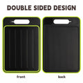 AOWBCGD Cutting Board Double Sided 2 Pcs Large+Small Khaki Stainless Steel by Deal US