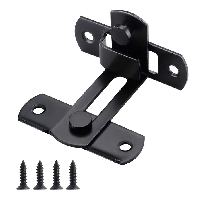 ATEN 90 Degree Stainless Steel Sliding Barn Door Latch Black 1 Pc by Deal US
